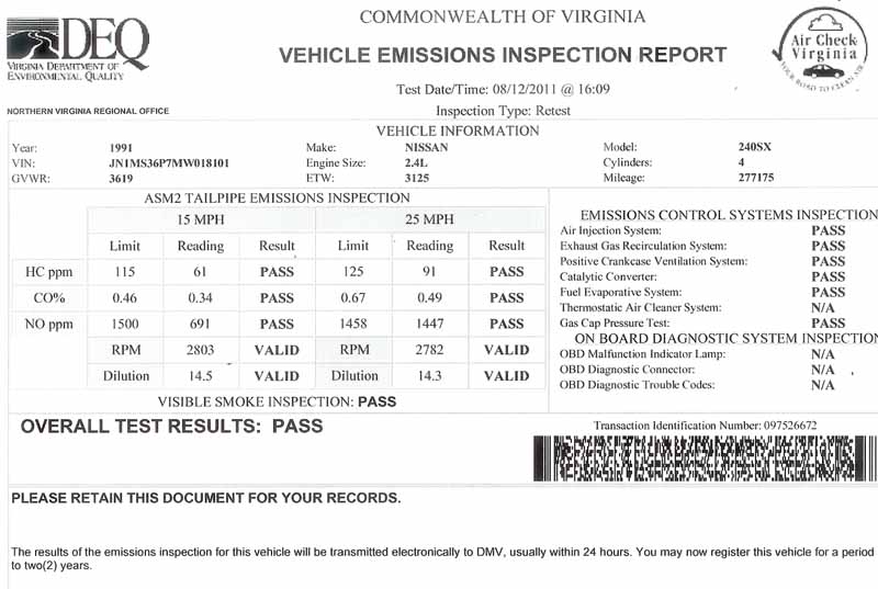 Emission inspection failed nissan #7